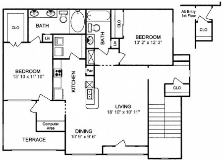 Two bedroom apartments for rent in Houstonv