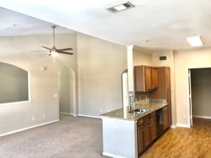 2 Bedroom Apartments for rent in Houston, Texas - Apartment Living Area with Open kitchen  and Breakfast Bar           