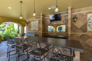 Apartments for Rent in Northwest Houston, TX - Covered Outdoor Bar with TV
