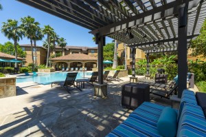 Apartments for Rent in Northwest Houston, TX - Pergola with Seating Area