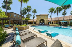 Apartments for Rent in Northwest Houston, TX - Pool Area with Tanning Shelf