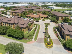 Apartments for Rent in Northwest Houston, TX - Aerial View of Community & Entrance Way  